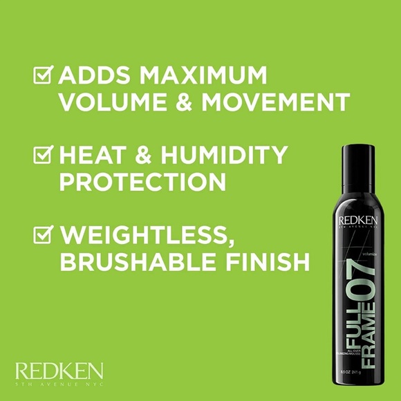 (NEW) Redken Full Frame 07 All-Over Volumizing Moose 8.5 fl oz - Picture 3 of 9